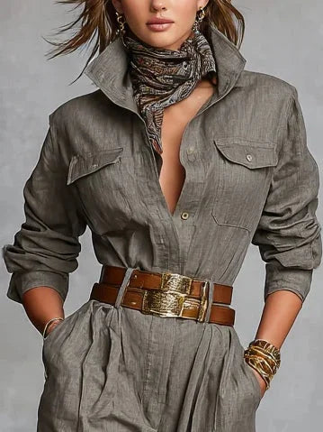 Megan | Linen and Cotton Jumpsuit