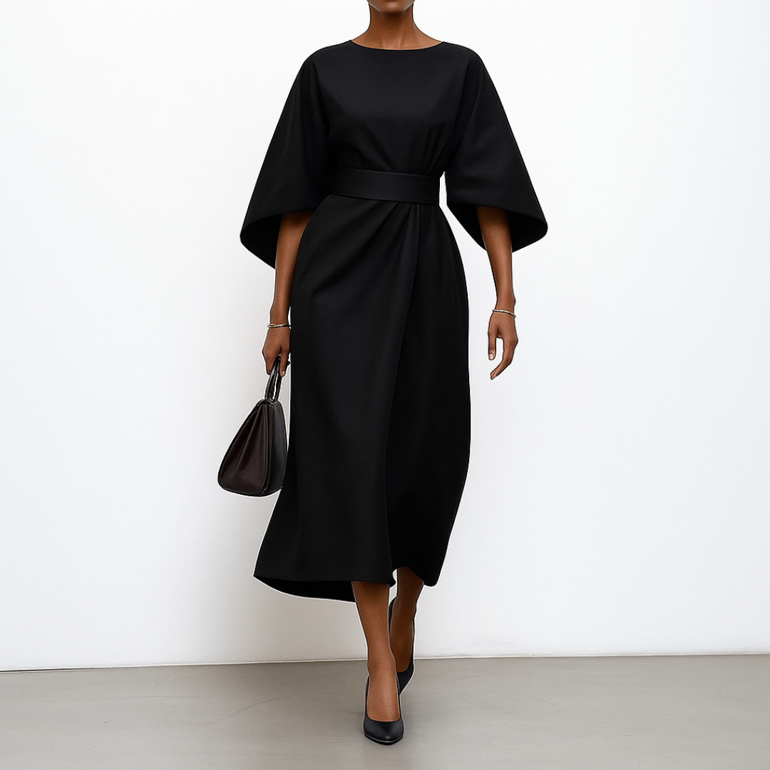 Eldra™ | Maxi Dress with Batwing Sleeves