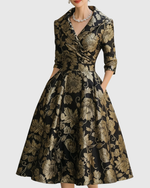 Riley™ | Floral Embroidered Midi Dress