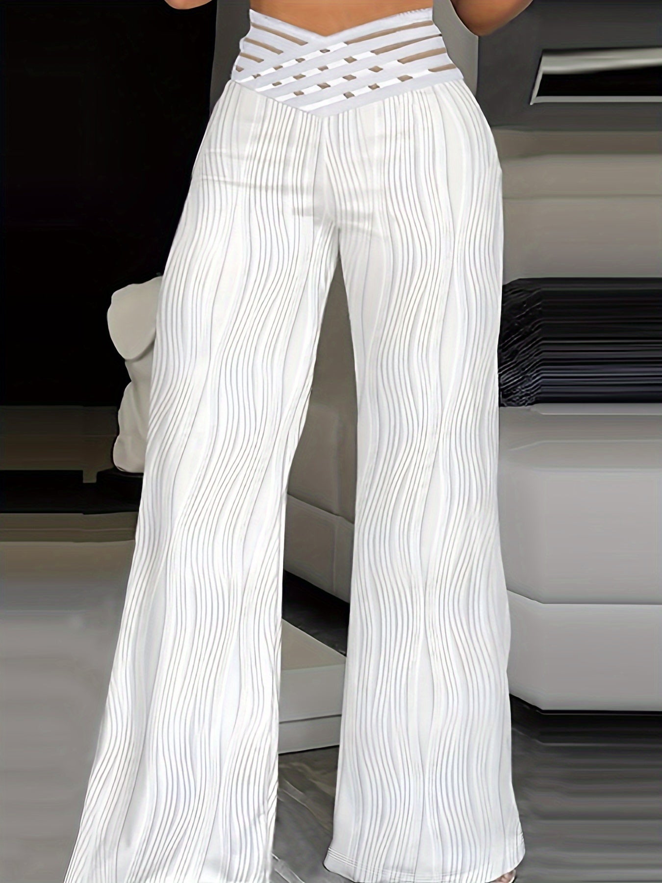 Emma | High Waist Crisscross Trousers