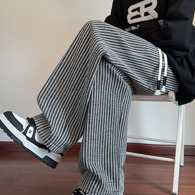 XAVIERA – MODERN HERRINGBONE RELAXED SWEATPANTS