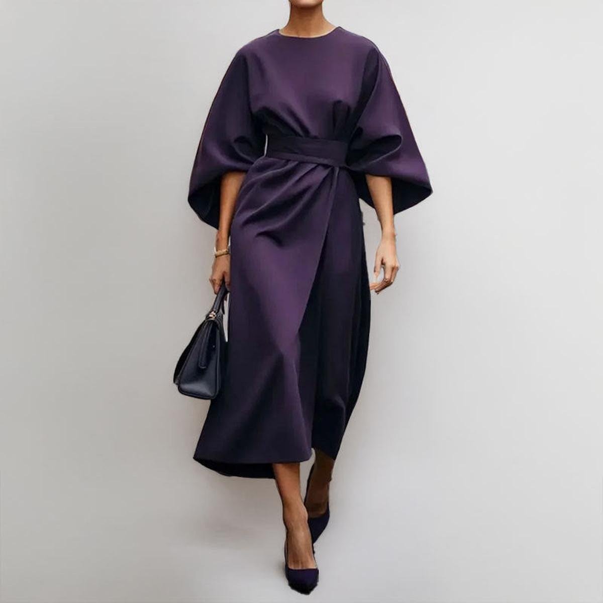 Eldra™ | Maxi Dress with Batwing Sleeves