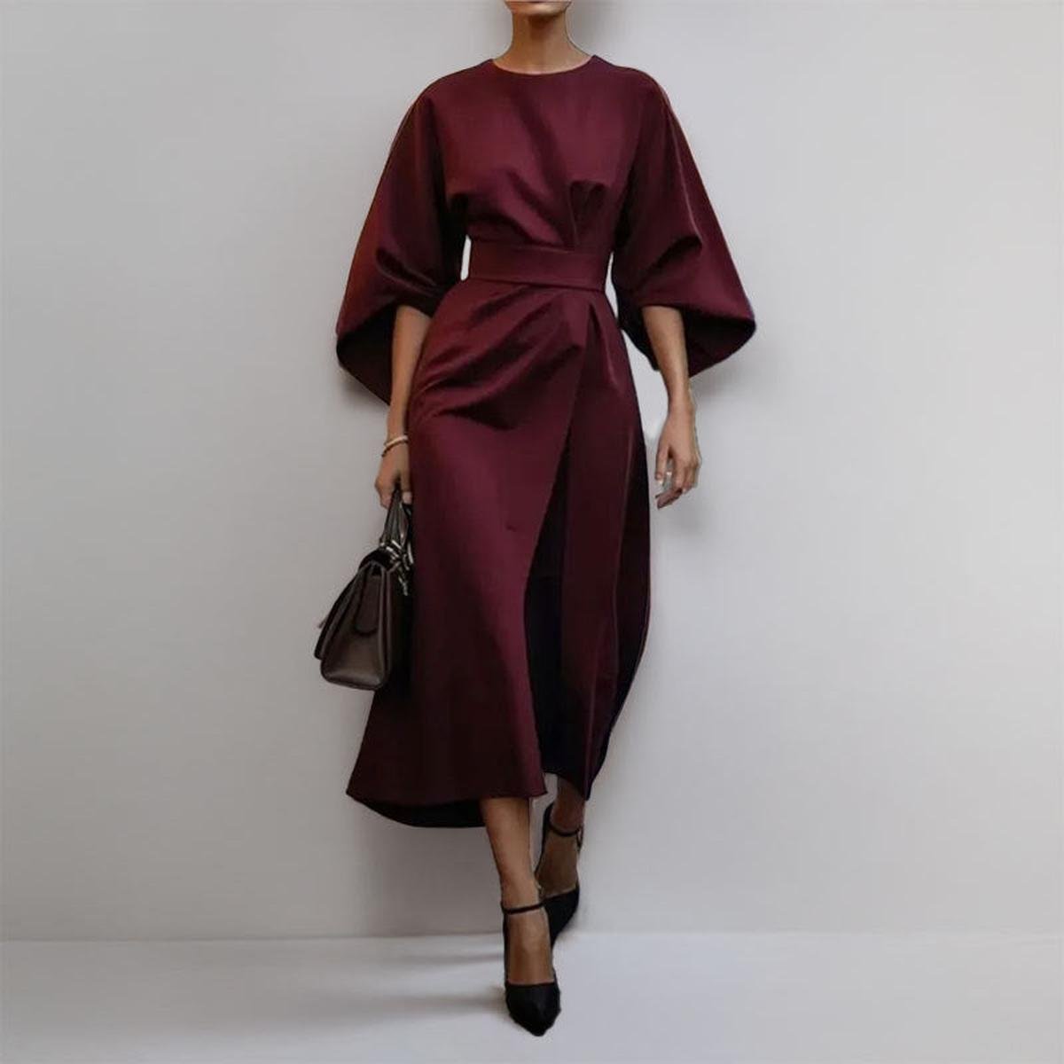 Eldra™ | Maxi Dress with Batwing Sleeves