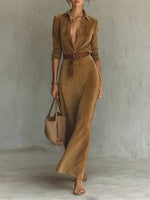 Aurelia | Suede Dress with Belt