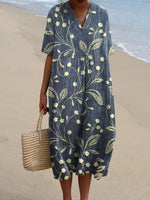 Enora | Embroidered Flower Dress